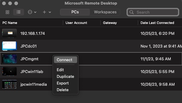 Connect to a Remote Windows System from MacOS